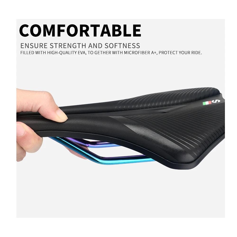 TOSEEK Racing Bicycle Saddle Training Grade Man Road Tt TimeTrial Triathlon Bike Lightweight Cushion Seat PRO143