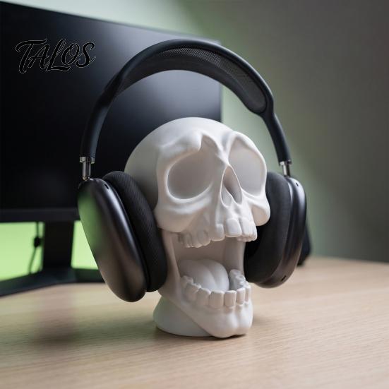 Подставка для наушников в виде головы скелета, 3D-печатная открытая пасть, Готический скелет, DIY-раскрашиваемые поделки, Органайзер для рабочего стола, Раскрашиваемая фигурка для игровой комнаты, бара, Уникальная