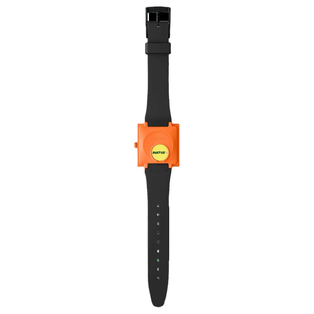 Swatch Кварцевый механизм 20 метров водонепроницаемость Унисекс Швейцарские часы 41,8*33,25 мм Зеленый циферблат Биокерамический корпус Ремешок из биоисточника SO34Z101