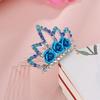 Hairclip Rose Flower Crystal Rhinestone Hair Jewelry Crown Hairpin Hair Comb For Girls Kids Gift