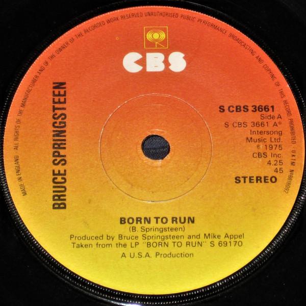 7-дюймовая пластинка BRUCE SPRINGSTEEN - Born To Run SCBS3661 CBS 1975 UK Рок Б/У