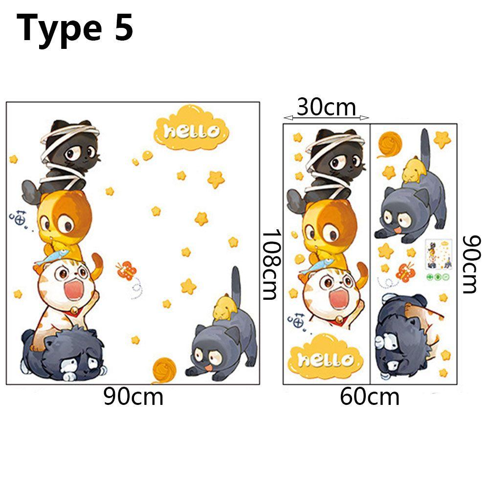 Украшения для дома, настенные наклейки для детской комнаты, наклейки на дверь, рисунок с изображением животных из мультфильмов, слон, жираф