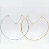 Stainless Steel Collar 4mm Gold Women's Personalized Fashion Jewelry Personalized Metal Ring Collarbone Choker Necklace Jewelrys
