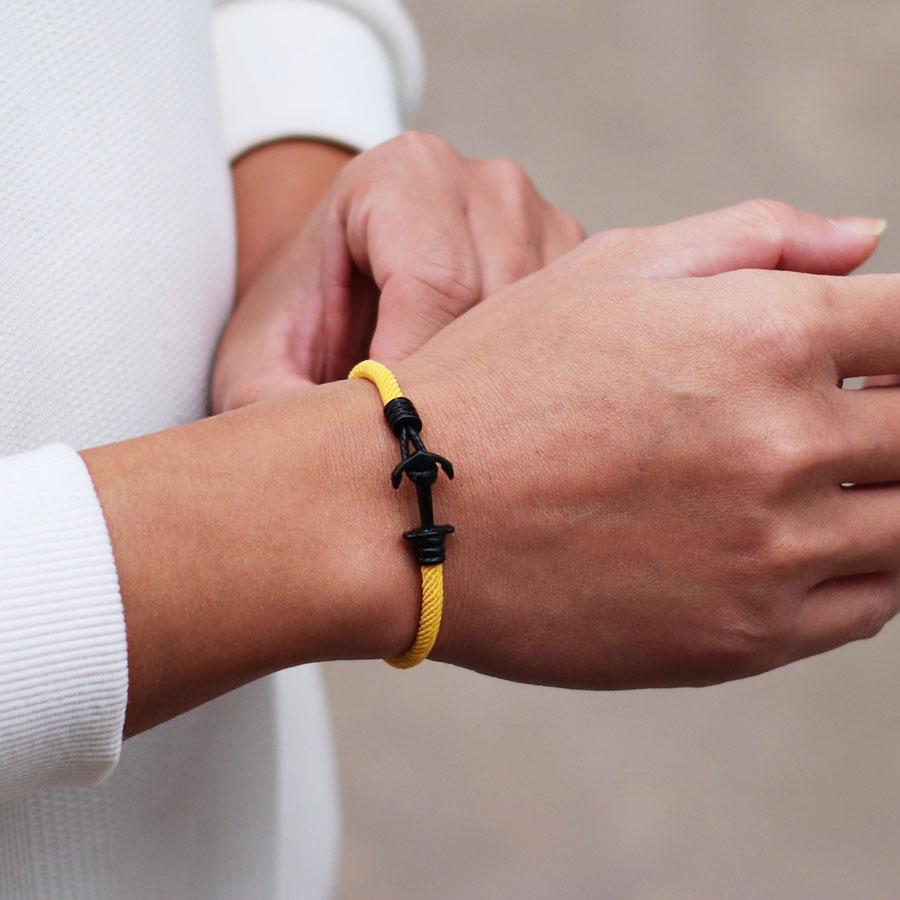 Men Bracelet Anchor 4mm Milanese Rope Braclet Outdoor Sports Beach Surf Nautical Wrist Guard For Male Hand Jewelry Pulseria