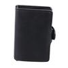 Тонкий кошелек из ПУ кожи, черный, держатель для карт из алюминиевого сплава с блокировкой радиочастотной идентификации, черный KB280