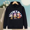 2025 New Autumn/Winter KPop Devil Hunter Cartoon Printed Girls' Hoodie Warm Children's Fashion Casual Children's Clothing Top