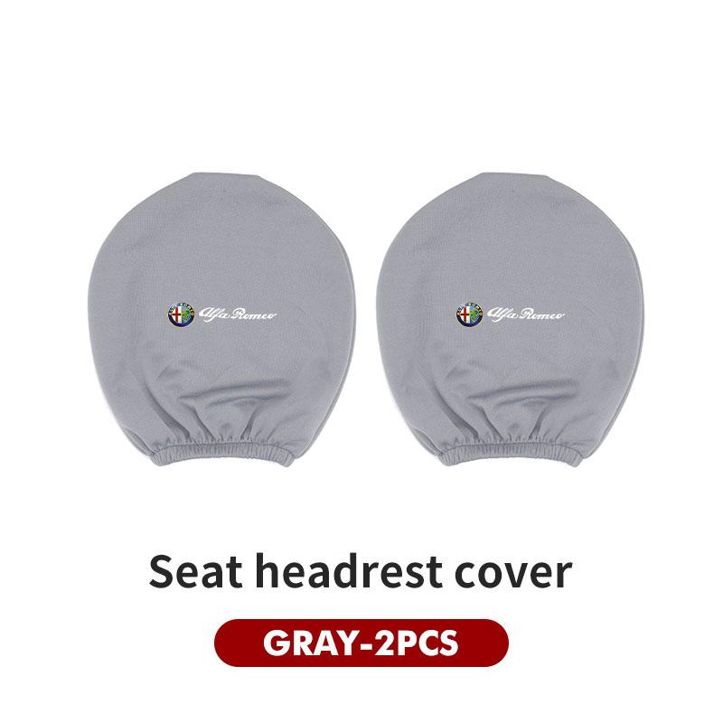 DCBLH1 Car Seat Headrest Cover Anti-wear Auto Styling Accessories For Alfa Romeo 159 Giulietta Giulia 147 Mito 156 159 166 GT Stelvio