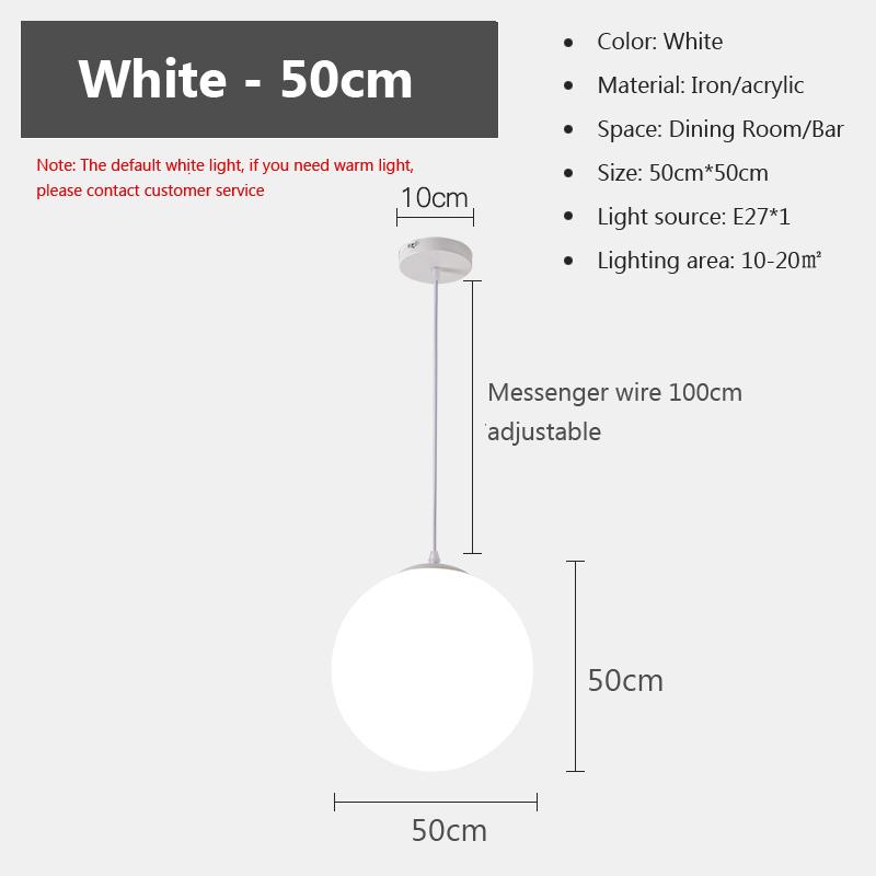 Современные подвесные светильники светодиодные круглые шаровые светильники для отдела продаж ресторана бара креативное белое сферическое декоративное освещение