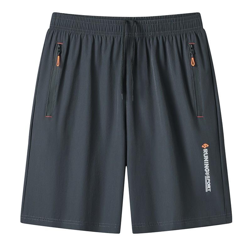 Summer Quick Drying Ice Silk Sports Casual Five Quarter Pants Plus Size Beach Men’s Shorts