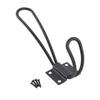 Black Vintage Decor Storage Rack Wall Mount Door Key Holder Clothes Hanger Coat Hooks Organizer