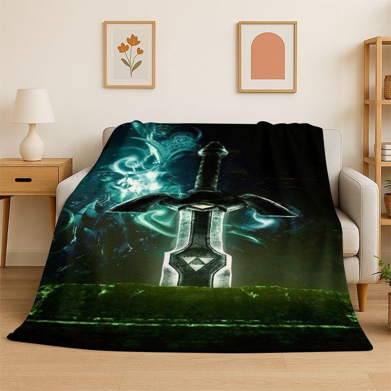 Classic Z-Zelda Cartoon Games Soft Flannel Throw Blanket,Cozy Blanket for Bed,Couch,Sofa,Bedroom,Living Room,Picnic kids Camping