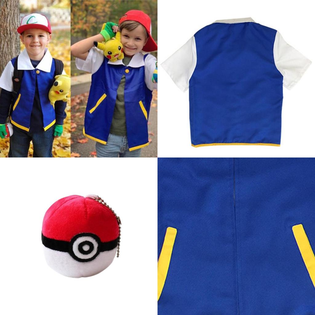 Authentic Ash Ketchum Cosplay Costume For Adults Perfect For Halloween And Carnival