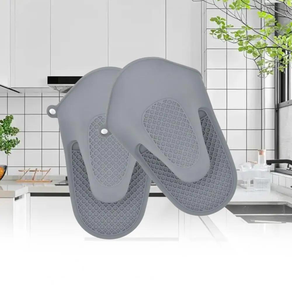 Non-Slip Oven Glove Anti-scald Hand Clip Durable Silicone Oven Mitts  Microwave