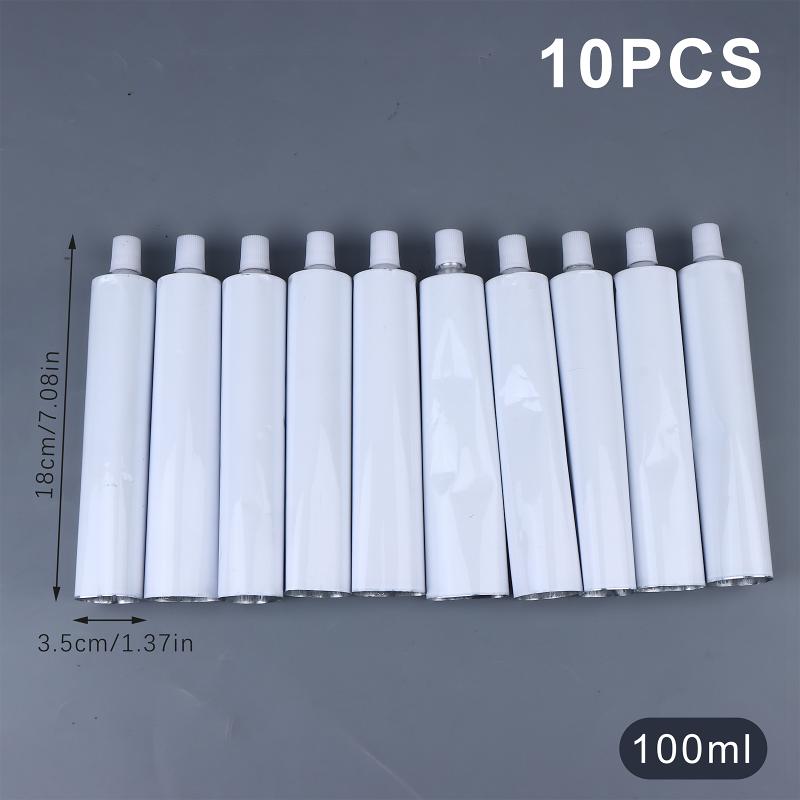 10 шт. Пустые алюминиевые тубы для краски 30/60/100 мл Тубы для краски для хранения краски Акриловые акварели Гуаши Масла и для изготовления краски