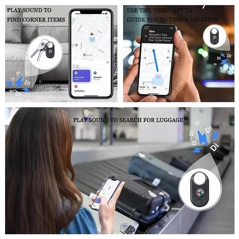 Автомобильные наклейки Для Alfa Romeo GPS-трекер Для отслеживания телефона Работает с Google Find My Bluetooth-локатор Искатель Глобальное позиционирование A