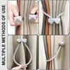 2 Pcs Curtain Tieback Multifaceted Ball Magnetic Curtains Buckle Tie Backs Shower Curtain Holder Wall Balls Home Room Accessorie