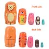 Animals Pattern Matryoshka Doll Toys Wooden Stacking Dolls Home Decor Nesting Dolls  Decor Crafts