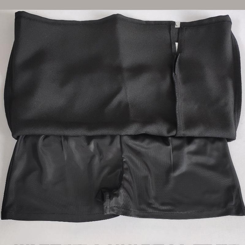 Женская сексуальная юбка, короткая однотонная юбка-трапеция с разрезом на молнии, мини-юбка