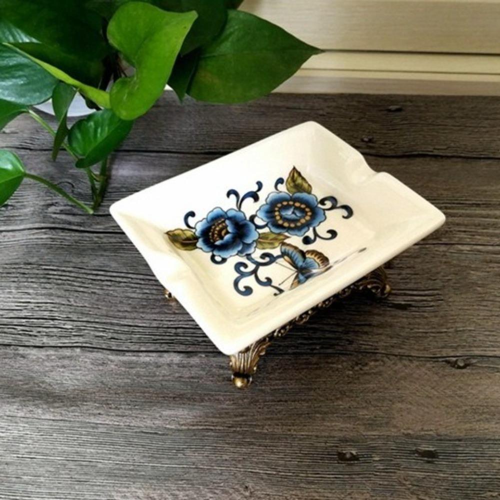 Vintage Ceramic Soap Dish Self Draining Ceramic Bar Soap Holder Soap Holder  for Bathroom Kitchen