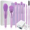 Frepice Makeup Brushes [Set of 8] Mini Brushes, Powder Brushes, Eyeshadow Brushes, Makeup Brush Case, Makeup/Purpurite