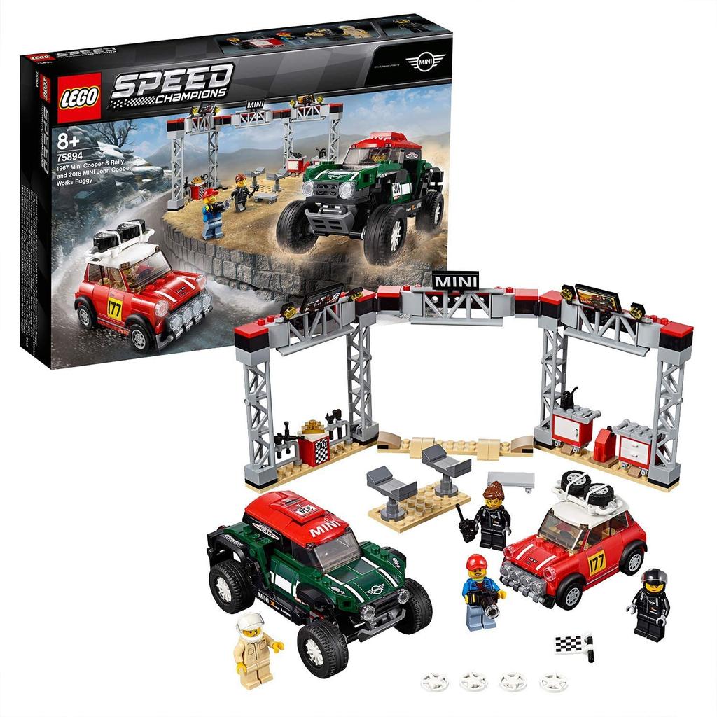 LEGO 1967 Mini Cooper S Rally и 2018 Mini John Cooper Works Buggy 75894 Block Toy Boys Car