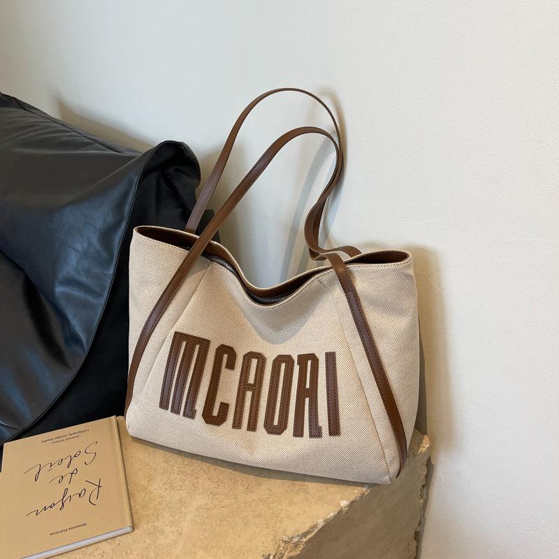 Сумка-тоут для отдыха и поездок на работу, женская, большой вместимости, новинка 2024 года, универсальная сумка через плечо, сумка для студентов колледжа