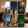 Чехол для телефона с принтом 'Священный олень D' для Samsung S25, S24, S21, S22, S23, S30, Ultra, S20, Plus, Fe, Note, 5G Черная крышка