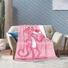 Pink Panther Flag Cartoon Print Blanket Camping Trip Sofa Blanket Outdoor Plush Blanket Nap Blanket Air Conditioning Blanket