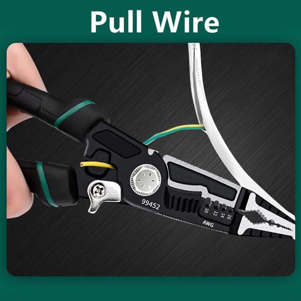9-in-1 Wire Stripping Pliers Household Wire Pliers Broken Wire Peeling Pliers Professional Labor-saving Pliers Electrician Pliers
