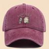 pc Cute Cartoon Cat with FanShaped Print Baseball Cap  Black Papa Truck Driver Hat Breathable  Comfortable Adjustable Size
