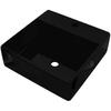 Washbasin - VIDAXL - Square - Ceramic - High-gloss Finish - Black
