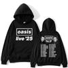Rock Band O-Oasis Live 25 Tour 2025 Hoodie Men Women Gothic Hip Hop Vintage Long Sleeve Loose Fleece Sweatshirt Streetwear Male