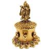 Metal Kumkum Box For Return Gift, Traditional Design Radhakrishna Sindoor Dabbi,Multicolour