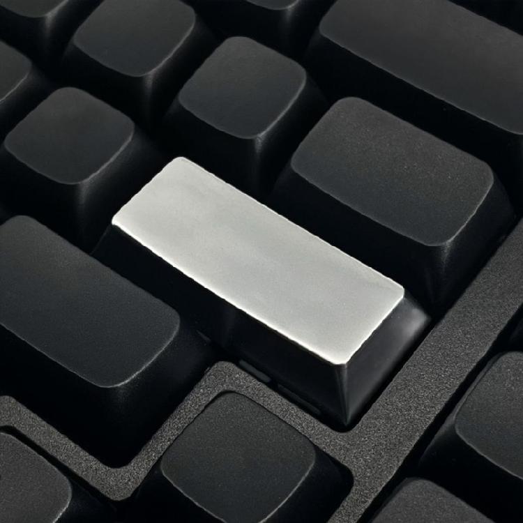 Enter Replacement Keycap, Zinc Alloy Constructions Silver Glossy Key Button for Computer Gaming Keyboards