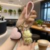Ключница и подвеска для телефона с персонажем Labubu из мультфильма, изготовленные из 999 золота - Маленький подарок