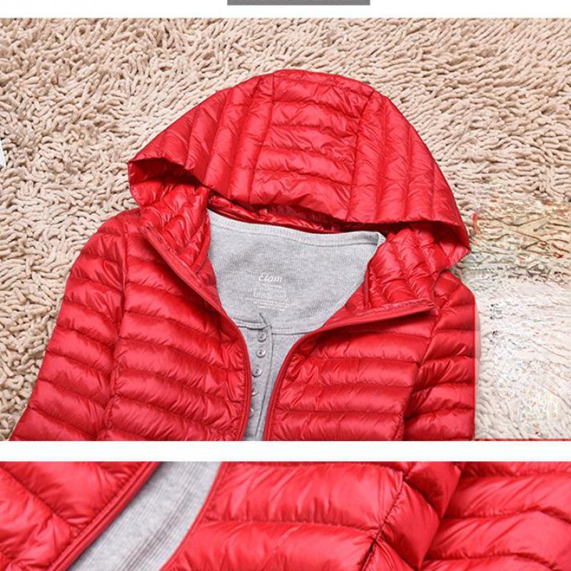 Осенне-зимнее модное длинное пуховое пальто больших размеров для мамы, куртка с капюшоном, однотонная одежда ярких цветов