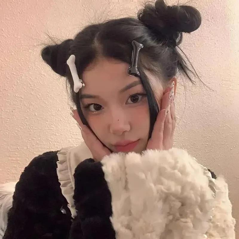 4 шт. Милая заколка для волос в форме собачьей косточки, Модный головной убор, который носят сбоку, Универсальный и декоративный аксессуар для волос-чудо