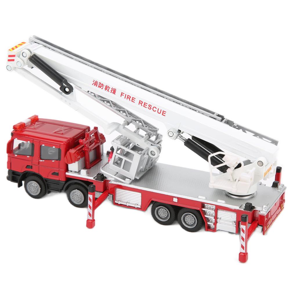 1:50 Model Ascending Fire Truck Toy High Simulation Educational Fire Truck Model Toys for Kids