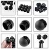12pcs Furniture Legs Rubber Plugs 16/19/22/25mm Round Steel Pipe Plug End Chair Foot Covers Pads Furniture Accessories