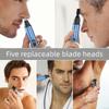 Men's Multi-Function Grooming Kit: TYPE-C Shaver, Nose & Eyebrow Trimmer, Styling Razor.