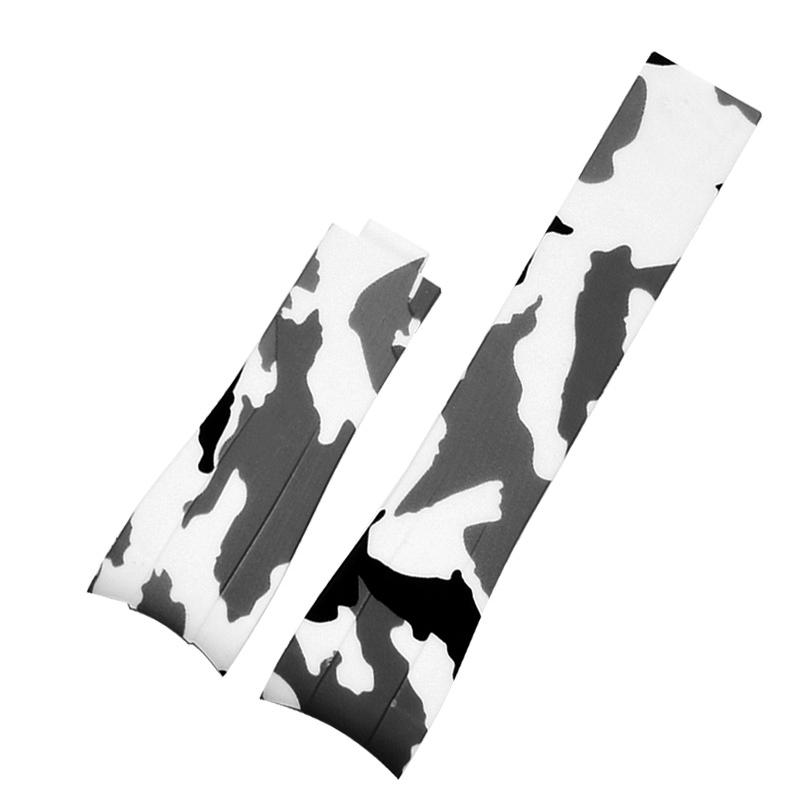 Wholesale Price for Old Customers Rubber Watch Strap Waterproof Silicone Wristband Bracelet Camouflage Color for Rolex Watchband