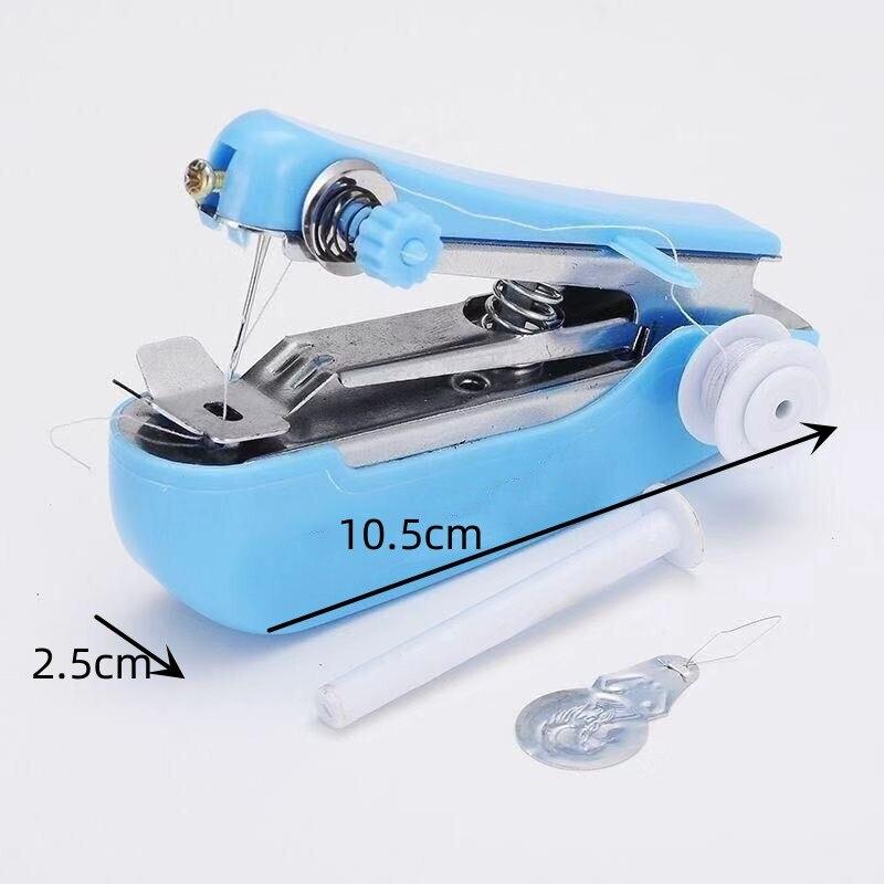 Home Handheld Sewing Machine Protable Outdoor Travel Clothes Fabrics DIY Stitchin Sew Tool Mini Manual Stitch Needlework Machine