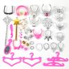 20Pcs Universal Earrings Bracelets Crown For 1/6 Doll Accessories  Set Girl'S Doll Jewelry Diy Decoration Toy