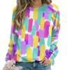Abstract Paint Brush Hoodies Pink and Orange Korean Fashion Oversized Hoodie Womens Long Sleeve Y2k Pattern Casual Sweatshirts