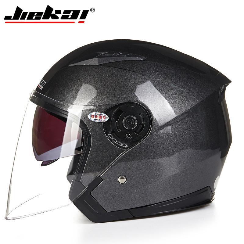 Genuine JIEKAI Helmet Motorcycle Motorbike Dual Lens Summer Winter Open Face Helmet Moto capacete para motocicleta casco516