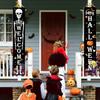 Hanging Halloween Door Decorations Front Door Banner Decor Porch Sign Funny Reusable Banner for Home Yard Garage 180cm/71inch