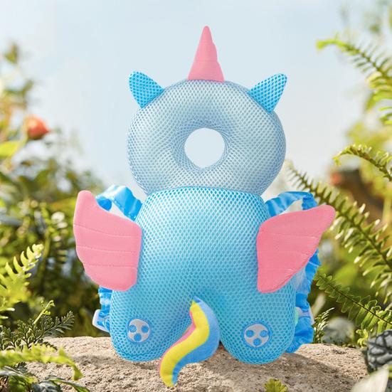 Подушка для защиты головы ребенка. Толстый мягкий набивной регулируемый ремень. Рюкзак с защитой головы для малышей. Ходьба, ползание, обучение бегу.