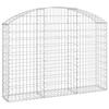 VidaXL Panier de Gabions Arqué Cage à Gabion Mur de Gabion Panier à Pierre Gabion pour Pierre Jardin Patio Extérieur 153445