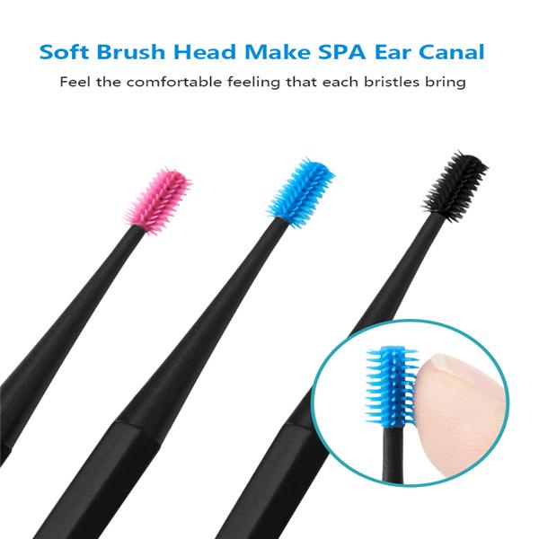 Мягкая силиконовая ушная палочка, двухсторонняя кюретка для удаления ушной серы, ложка для чистки ушей, спиральный инструмент для чистки ушей 
