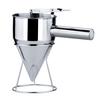 Stainless Steel Pancake Batter Dispenser Funnel Large Capacity Conical Funnel with Rack